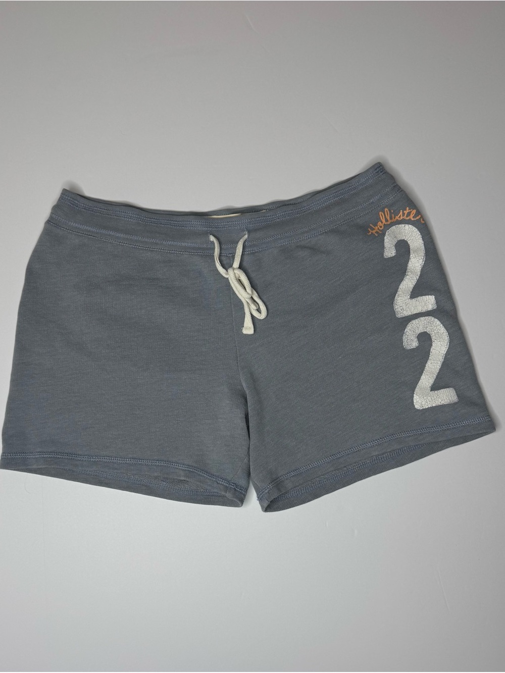 Hollister Womens Medium Gray Sweat Shorts Drawstring Y2K Lounge